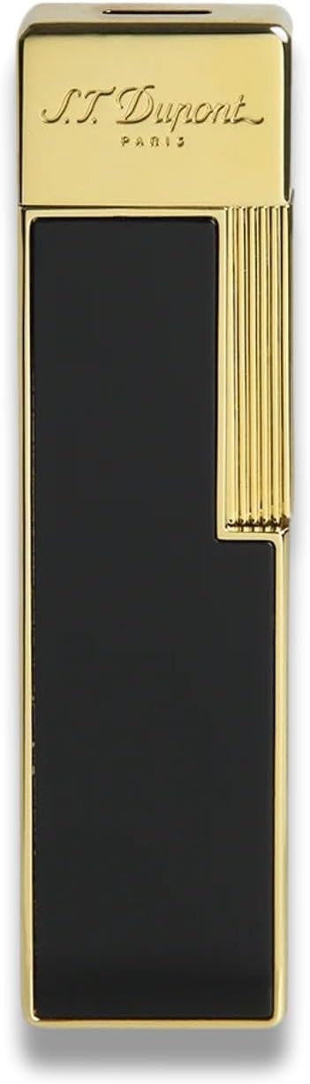 S.T. Dupont Twiggy Shiny Black Lacquer & Gold Lighter, 030002