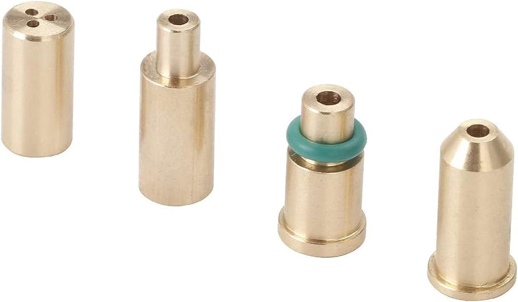 4PCS Replacement Brass Gas Refill Adapter for S T Dupont Lighter Yellow/Red/Green/Blue Caps DIY Repair Part