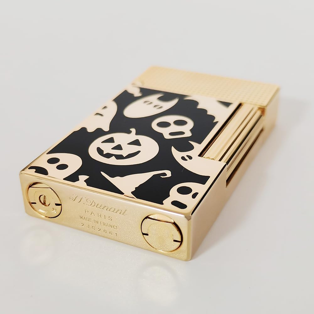 Halloween Skull Ghost Pumpkin Lighter, Metal, Ping Sound, Refillable, Soft Flame Adjustable, Unique Festive Gift