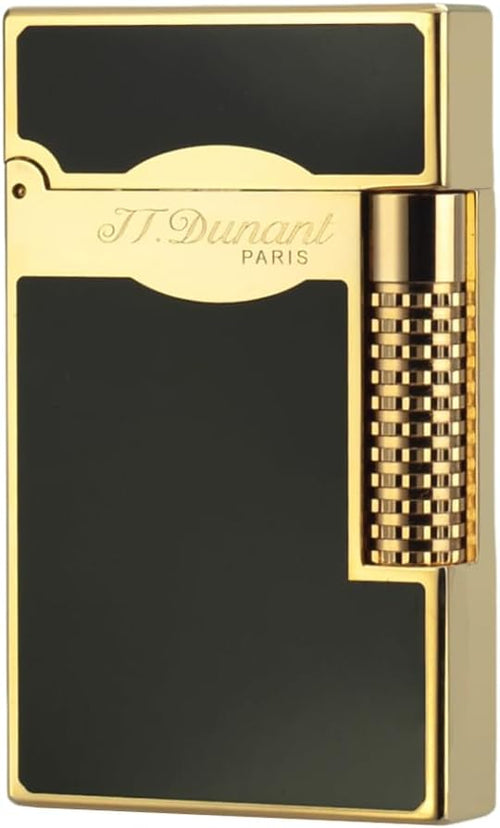 Black Lacquer & Gold Lighter, Le Grand Lighters, Clear Sound, Adjustable Soft Flame, Unique Gift for Men Dad Husband Gift Collect