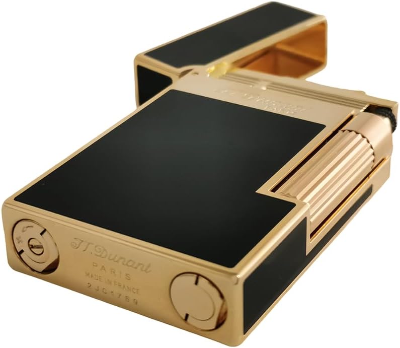 Classic Black Lacquer Lighter, L2 Metal Lighters, Ping Sound, Adjustable Soft Flame, Refillable, Men Gift