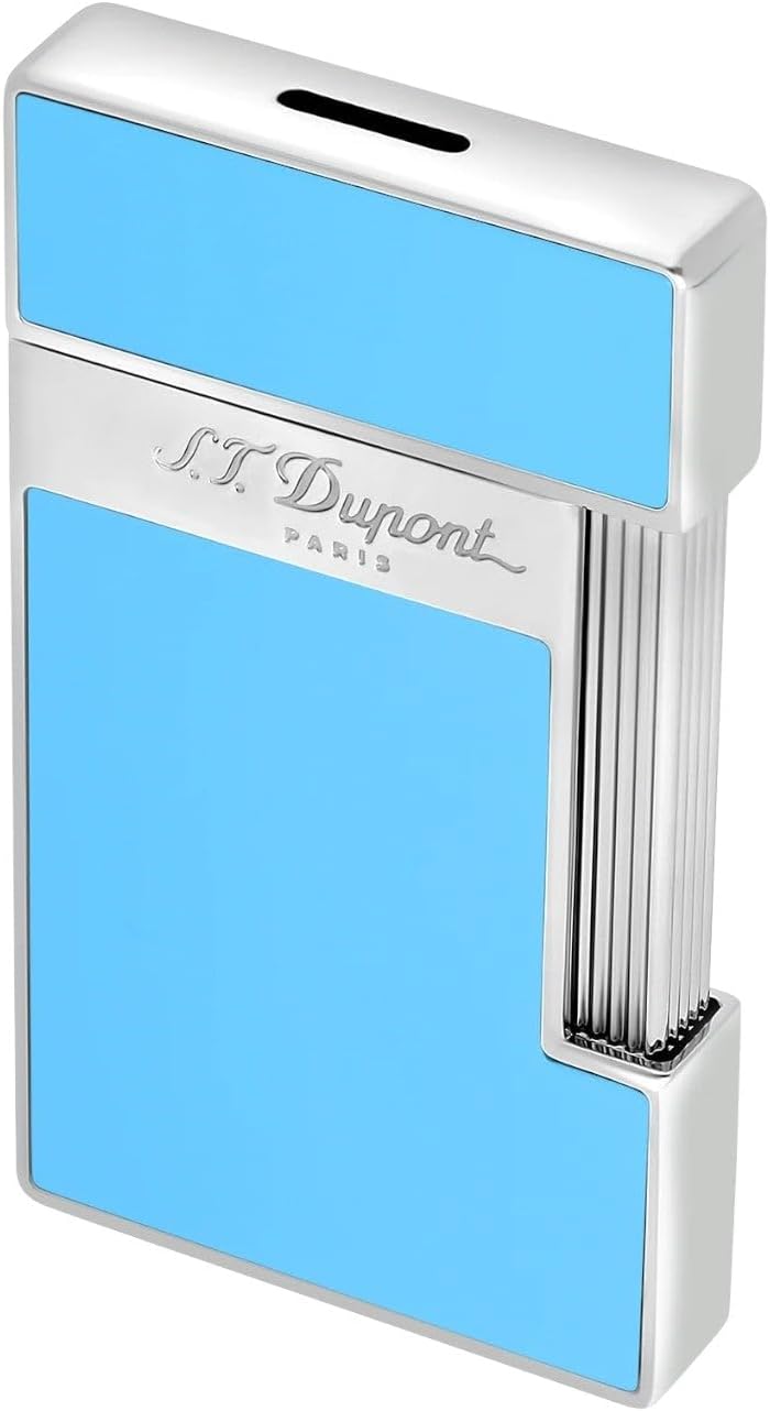 S.T. Dupont Slimmy Light Blue Lacquer & Chrome Lighter, 028007