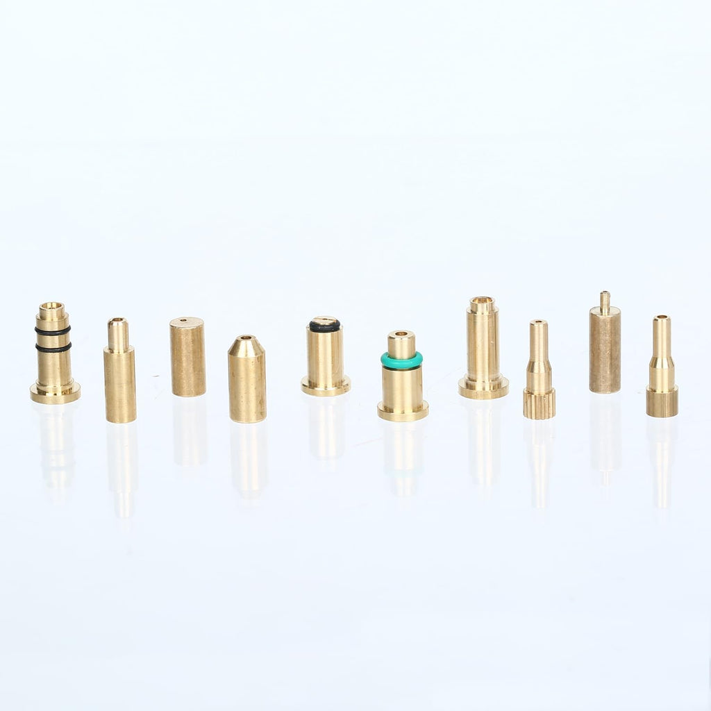 Gas Refill Adapters for ST Dupont/Maruman/Dunhill/Celine Lighter 10 in 1 Kits Yellow Cap