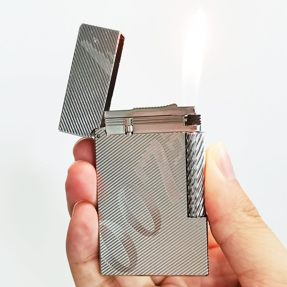 Portable 007 Limited Edition Lighter, Cling Sound, Adjustable Soft Flame, Trench Lighters for Collection Decorative Gift Present