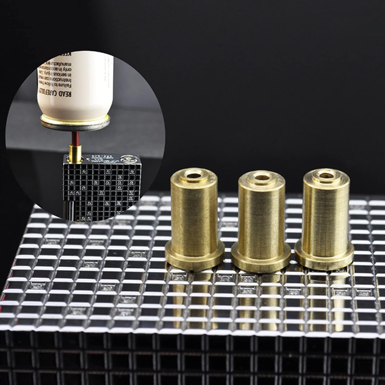 Gas Refill Adapter, 3pcs/Set Brass Gas Refill Adapter for S.T Dunhill Lighter/for Dupont Small Lighter,Easy to Install Gas Refill Adapter for Camping Outdoor Gas Cylinder Tank Accessories