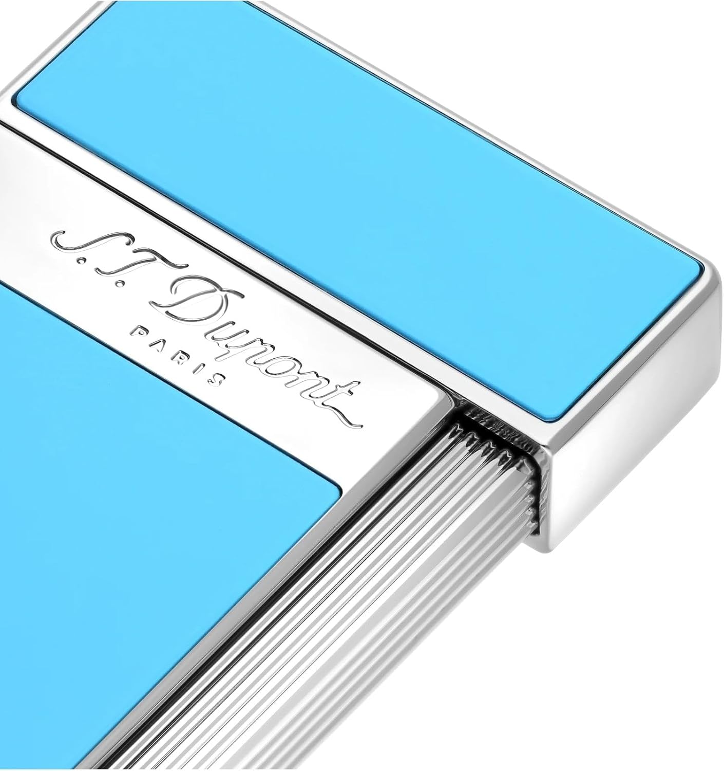 S.T. Dupont Slimmy Light Blue Lacquer & Chrome Lighter, 028007