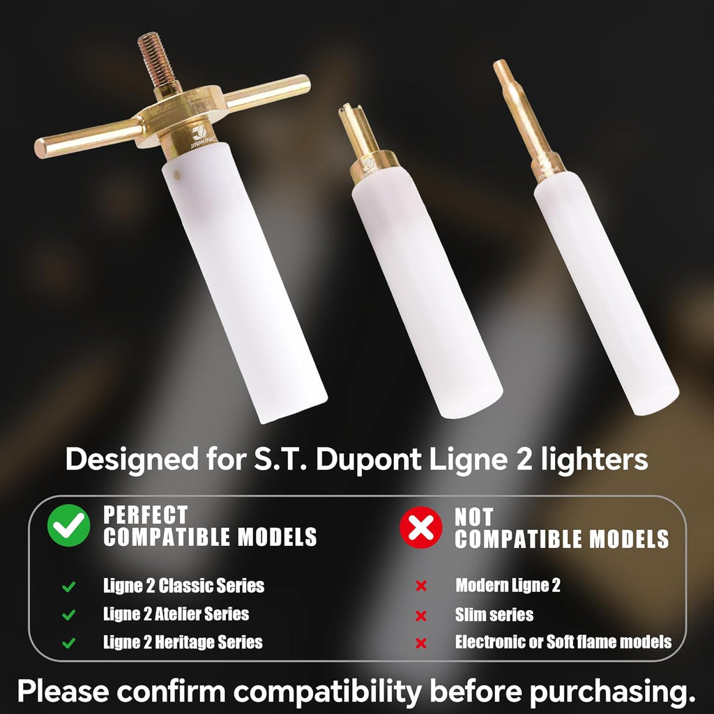 Complete Lighter Repair Tool Set for S.T Dupont L2 - Lighter Adjustment Refill Gas Valve Opener Repair Tools